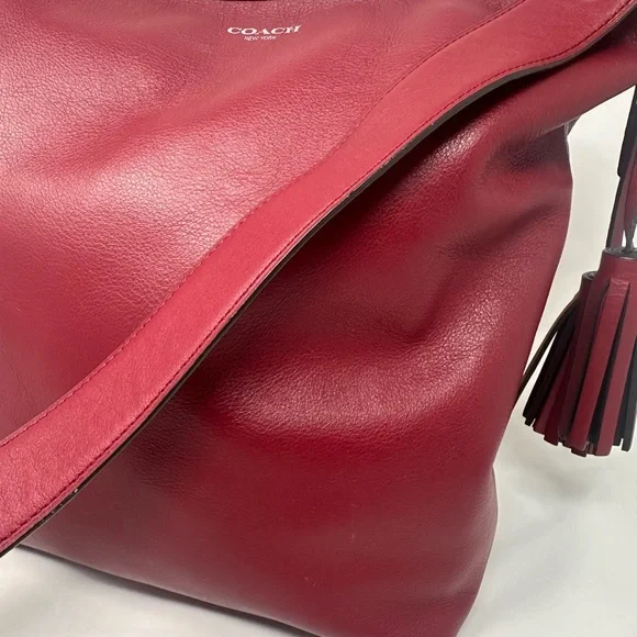 COACH Legacy Tassel Duffle 19889
Leather Crossbody Bag Deep Red - Picture 7 of 17